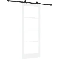 vidaXL Schiebetür ORKDAL 83 x 211 cm Massivholz Kiefer und Glas