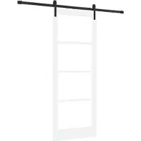 vidaXL Schiebetür ORKDAL Weiß und Schwarz 83 x 211 cm