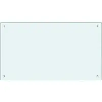 vidaXL Küchenrückwand 2 pcs Weiß 100 x 60 cm Gehärtetes Glas