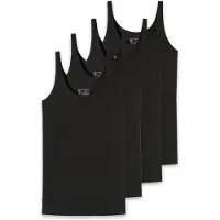 Schiesser Damen Trägertop, 4er Pack - Single Jersey, Serie 95/5, uni