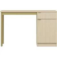Vente-unique Schreibtisch mit Schubladen – MDF und Metall – Beige-Gold – MILIAKI von Pascal Morabito