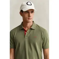 Gant Poloshirt Reg Contrast Pique SS Polo Herren Dry Herb Green-L