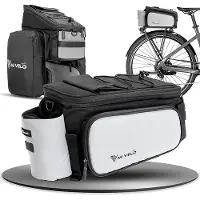 MIVELO Fahrradtasche - wasserdicht & voll reflektierend - 20 Liter - Silber Grau