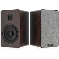 AVCOM 5" Regallautsprecher-Paar Nussbaum