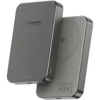PanzerGlass empower by  empower Bank | 10000mAh | Titanium, 10000 mAh, Kabelloses Aufladen, Titan