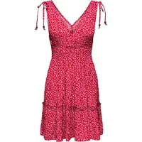ONLY Trägerkleid "ONLFERNANDA LIFE S/L DRESS WVN NOOS" Viskose, regular fit, V-Ausschnitt