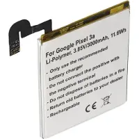 AccuCell Akku passend für Google Pixel 3a, Li-Polymer, 3,85V, 3000mAh, 11,6Wh, built-in, ohne Werkzeug