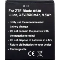 AccuCell 2500mAh Akku passend für ZTE Blade A530 Li-Ion, 3,8V 9,5Wh, Li3826T43P4h705949