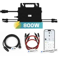 SUNNIVA ASTRO Energy Mikro-Wechselrichter 800W TM-L800Mi für Balkonkraftwerk 2MPPT mit WIFI inkl.5m Anschlusskabel & 4x1m Solar-Verlängerungen Micro Inverter