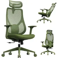 Sense7 Moyo Ergonomischer Bürostuhl Schreibtischstuhl Grün 3D-Armlehnen Netzrücken Lendenwirbelstütze Chefsessel PC Stuhl Homeoffice 150 kg