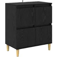 vidaXL Sideboard Schwarz Eichen-Optik 60 x 35 x 70 cm Holzwerkstoff