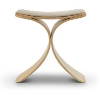 Gejst Luno Hocker, holz hell, Höhe 45 cm, Eiche - , Luno, Holz, für Wohnzimmer, Holz, Design