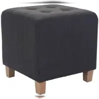 DELUKE Sitzhocker CELIS - Stoff Dunkelgrau 45x45x46 cm | Hocker Schlafzimmer Polsterhocker Wohnzimmer Sitzbank Esszimmer