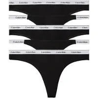 Calvin Klein Mixed Thong 5-pack Black Größe: L | Unterhosen Outlet | Damen | Schwarz