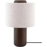 Globen Lighting Bosco Tischlampe creme/braun, Höhe 39 cm - , Bosco, Beige, für Wohnzimmer, Holz