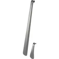 Böttcher-AG Schuhlöffel 2er Set aus Edelstahl, grau, Länge: 15cm und 51cm, 2 Stück