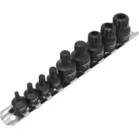 ASTA/SATRA Satz ofSchraubereinsätze of XZN 1/4"-3/8" Schaft, 9-teilig, idealfür schwere, langlebige, vielseitige, starke und einfach zu bedienende Werkzeuge ofmechanik