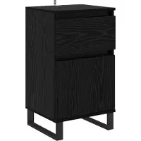 vidaXL Sideboard Schwarz Eichen-Optik 35 x 40 x 70 cm Holzwerkstoff