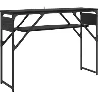 vidaXL Konsolentisch Schwarz Eichen-Optik Holzwerkstoff 105x30x75cm