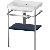 Duravit Möbelwaschtisch-Kombi Happy D.2 Plus 57,5x49cm, o. HL, blau s-matt, m Konsole