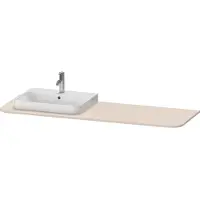 Duravit Konsolenplatte HAPPY D.2 PLUS 16x1600x550mmm m 1 Auss li ta supermatt links taupe supermatt