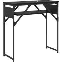 vidaXL Konsolentisch Schwarz Eichen-Optik Holzwerkstoff 75x30x75cm