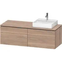 Duravit Waschtischunterschrank L-Cube 142x55x48,2cm, 2 SBK, wd, An R, Ei marm.