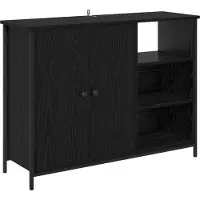 vidaXL Sideboard Schwarz Eichen-Optik 100 x 33 x 75 cm Holzwerkstoff