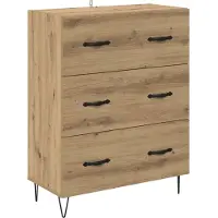 vidaXL Sideboard Artisan-Eiche 69,5 x 34 x 90 cm Verbundholz und Eisen