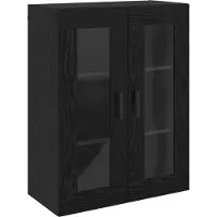 vidaXL Sideboard Schwarz Eichen-Optik 69,5 x 34 x 90 cm Holzwerkstoff