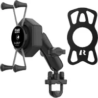 Ram Mounts Medium X-grip Halterung Für Große Handys Mit Vibe-safe Und U-bügel-basis Silber Silber One Size