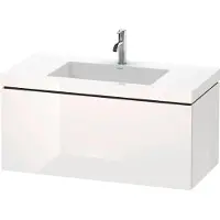 Duravit Waschtischunterbau L-CUBE m WT Vero Air 500x1000x480mm 1 HL we sma 1 Hahnloch weiß supermatt