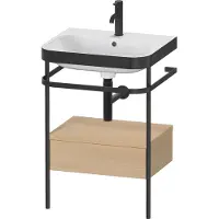 Duravit Möbelwaschtisch-Kombi Happy D.2 Plus 57,5x49cm, 1 HL, Me E, m Konso, 1 Lad