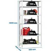 Simon Rack Comfort 6/400 Metallregal 2000x900x400 Mm