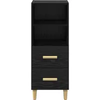 vidaXL Sideboard Schwarz Eichen-Optik 34 x 34,5 x 90 cm Holzwerkstoff
