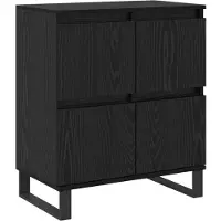vidaXL Sideboard 3 stk. Schwarz Eichen-Optik 60 x 35 x 70 cm