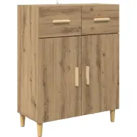 vidaXL Sideboard Artisan-Eiche 34 x 69,5 x 89 cm Holzwerkstoff