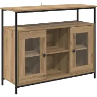 vidaXL Sideboard Artisan-Eiche 100 x 35 x 80 cm Holzwerkstoff