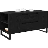 vidaXL Couchtisch Schwarz Eichen-Optik 102 x 44,5 x 50 cm