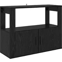 vidaXL Sideboard Schwarz Eichen-Optik 80 x 30 x 60 cm Holzwerkstoff