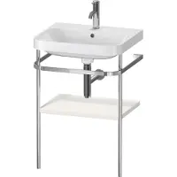 Duravit Möbelwaschtisch-Kombi Happy D.2 Plus 57,5x49cm, 1 HL, No we s-matt, m Konsole
