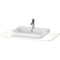 Duravit Waschtisch-Konsole Happy D.2 Plus 100x55cm, m 1 Ausschnitt, weiß supermatt