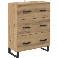 vidaXL Sideboard Artisan-Eiche 69,5 x 34 x 90 cm Verbundholz und Eisen