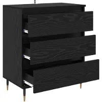 vidaXL Sideboard Schwarz Eichen-Optik 60 x 35 x 70 cm Holzwerkstoff