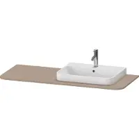 Duravit Waschtisch-Konsole Happy D.2 Plus 130x55cm, m 1 Ausschn, Beck. re, leinen