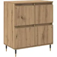 vidaXL Aufbewahrungsschrank 3 Stk. Artisan-Eiche 60 x 35 x 70 cm