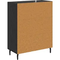 vidaXL Sideboard mit Schubladen Schwarz Eichen-Optik 69,5 x 34 x 90 cm