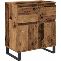vidaXL Sideboard Altholz 60 x 35 x 70 cm Verbundholz und Eisen