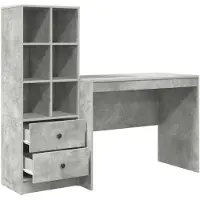 vidaXL Schreibtisch Beton Grau 145.5 x 50 x 127 cm 2 stk.