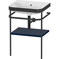 Duravit Möbelwaschtisch-Kombi Happy D.2 Plus 57,5x49cm, o. HL, blau s-matt, m Konsole